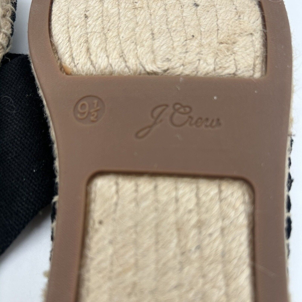 J.Crew Women's Twisted Knot Espadrille Sandals in Black Canvas Size 9.5 - Picture 8 of 8